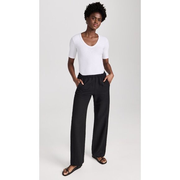 Enza Costa Everywhere Pants in Black 1 Small New Womens Relaxed Trousers - Picture 11 of 14
